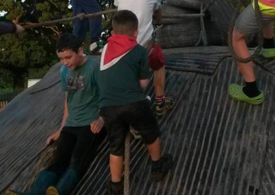 Scouts climbing Bear Mountain