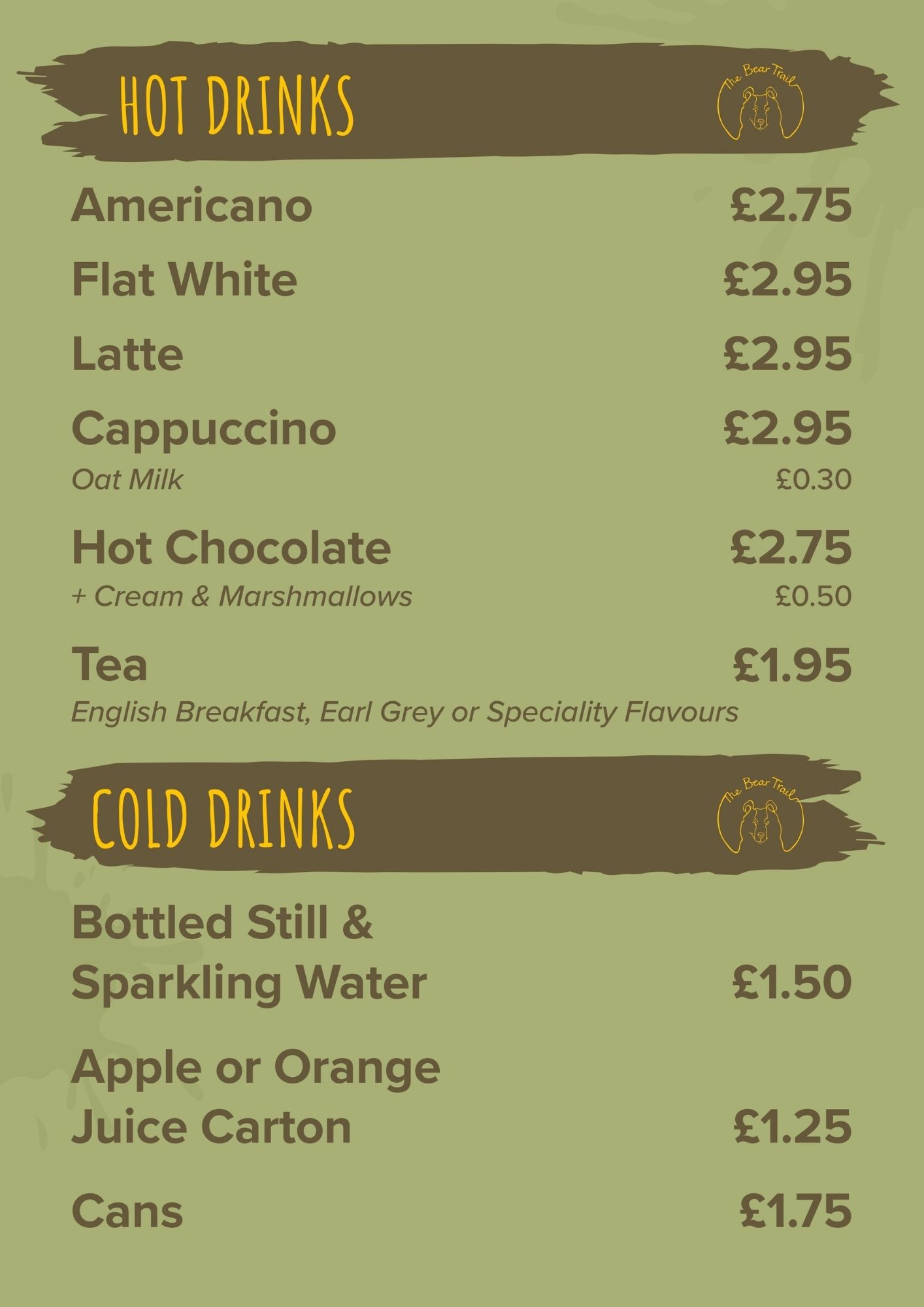DRINKS MENU 2022
